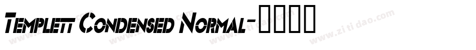 Templett Condensed Normal字体转换